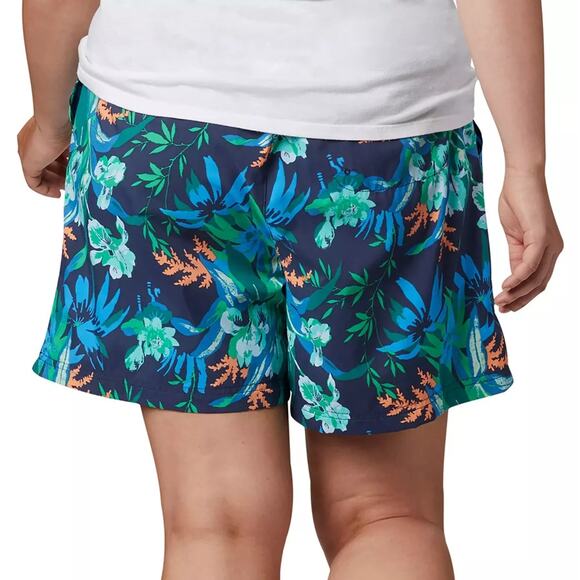 COLUMBIA NWT Walnut River Printed Shorts Nocturnal Magnolia Tropical Size Large - Picture 4 of 12